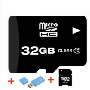 Cartão Micro SD 32GB Classe 10 PSP + Adaptadores SD USB